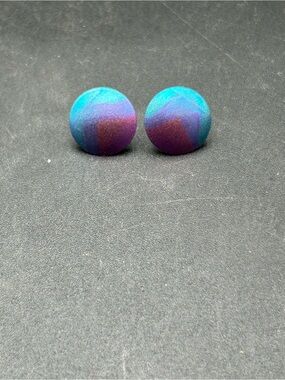 Vintage 1990s metal multi color post earrings